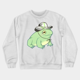 Agender Pride Cowboy Frog Crewneck Sweatshirt